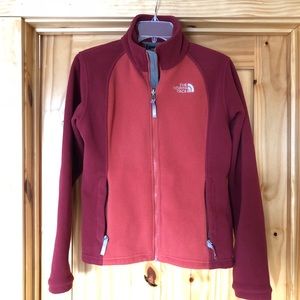 North Face Women Small Fleece Jacket Red